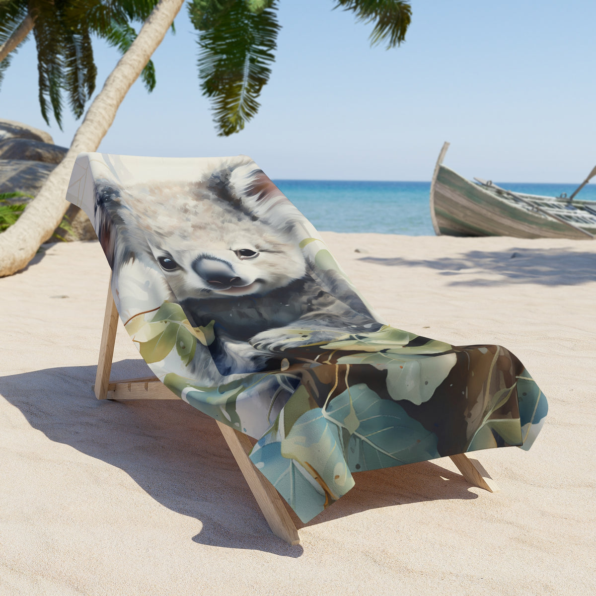 Beach Towel, Australian Animals, Koala, Polycotton Towel, 2 sizes Available