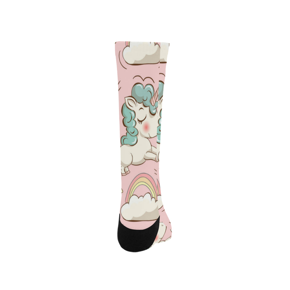 Vector pattern with cute unicorns Trouser Socks