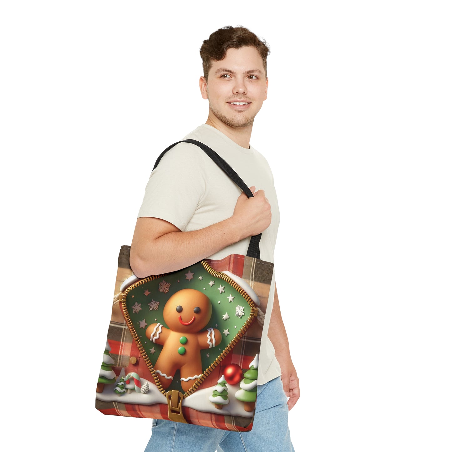 Tote Bag, Christmas, Gingerbread Man