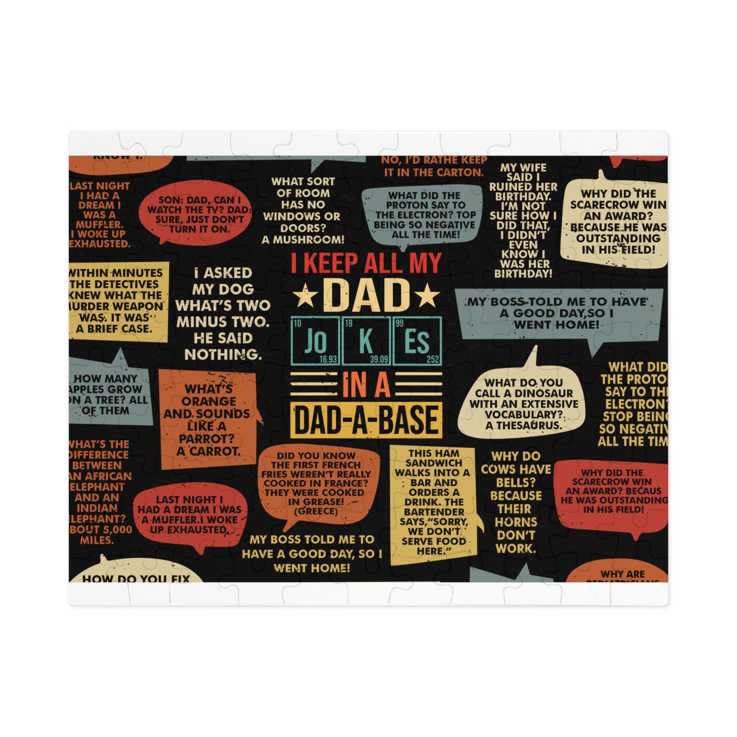 Jigsaw Puzzle, Dad Jokes, Personalised/Non-Personalised (30, 110, 252, 500,1000-Piece)