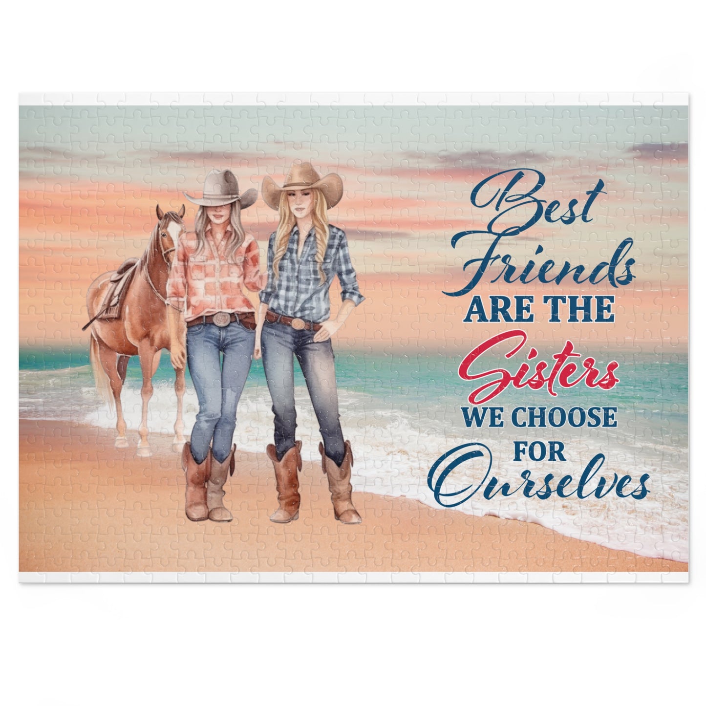 Jigsaw Puzzle, Western, Best Friends are the Sisters we Choose for Ourselves, Personalised/Non-Personalised (30, 110, 252, 500,1000-Piece)