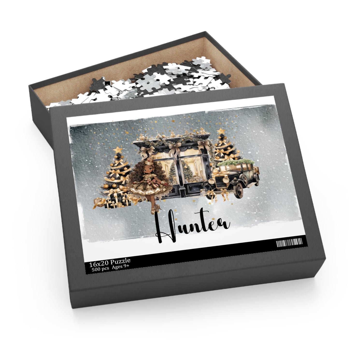 Puzzle, Christmas, Black and Gold Nutcracker, Personalised/Non-Personalised, (120, 252, 500-Piece)