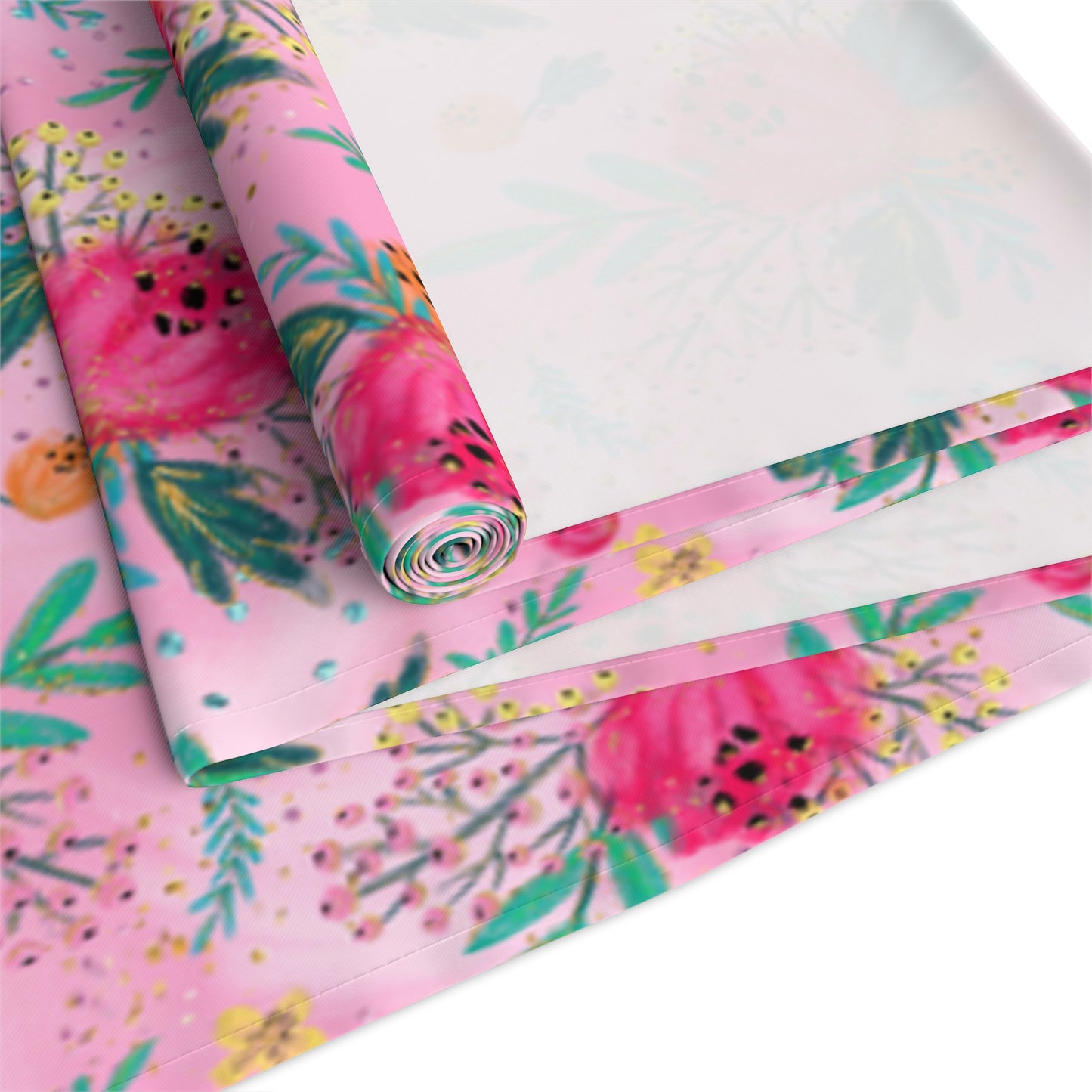 Australian Floral Table Runner, Cotton Twill and Poly Available