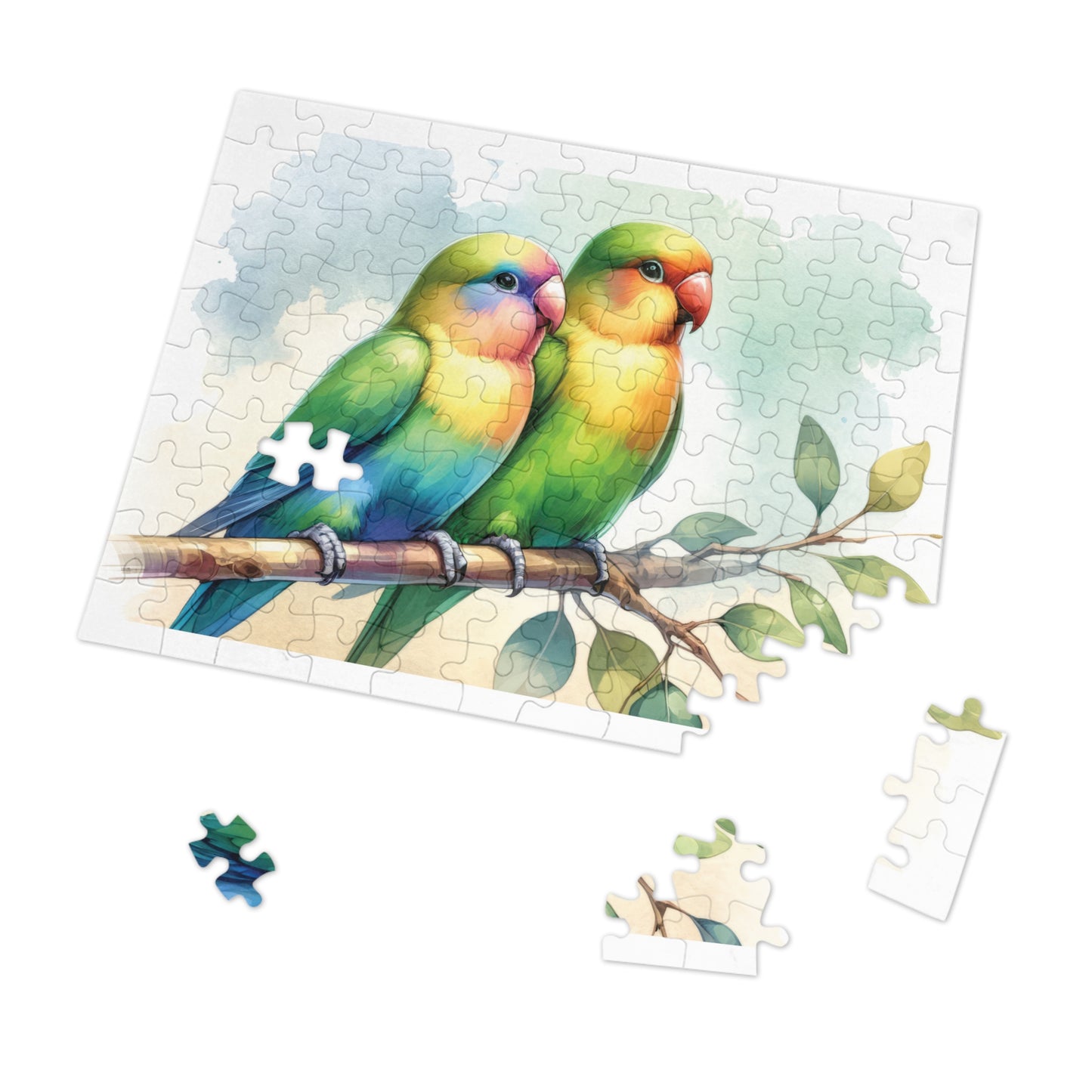 Puzzle, Love Birds, Personalised/Non-Personalised (30, 110, 252, 500,1000-Piece) awd-643