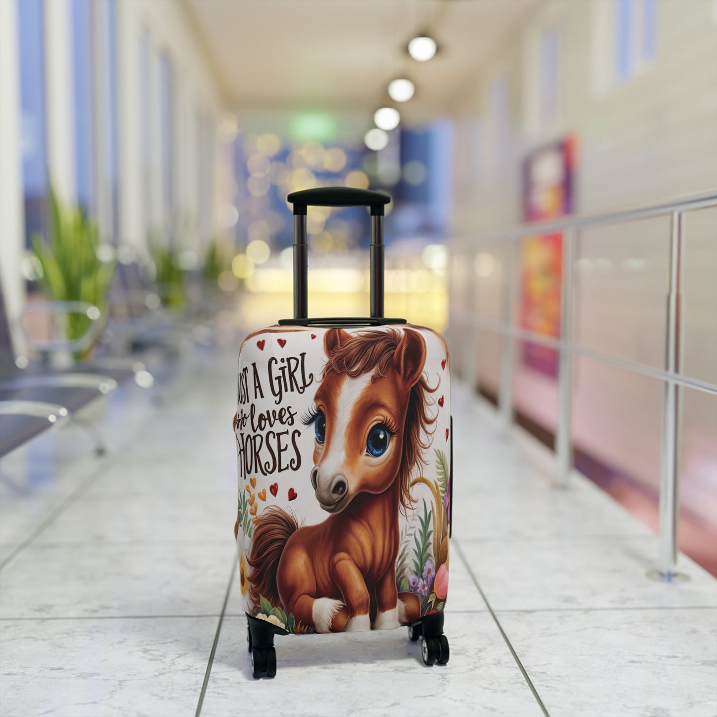 Luggage Cover, Just a Girl who Loves Horses, awd-3094