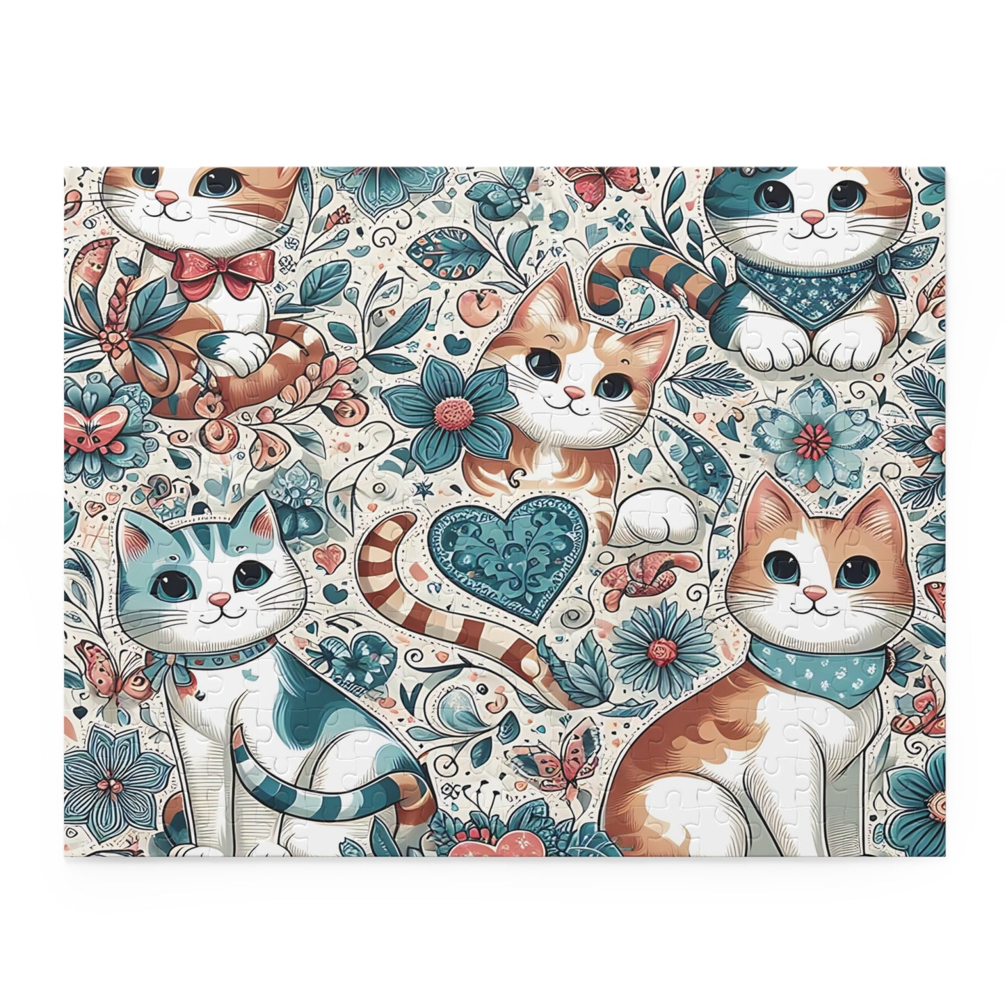 Personalised/Non-Personalised Puzzle, Cats (120, 252, 500-Piece)