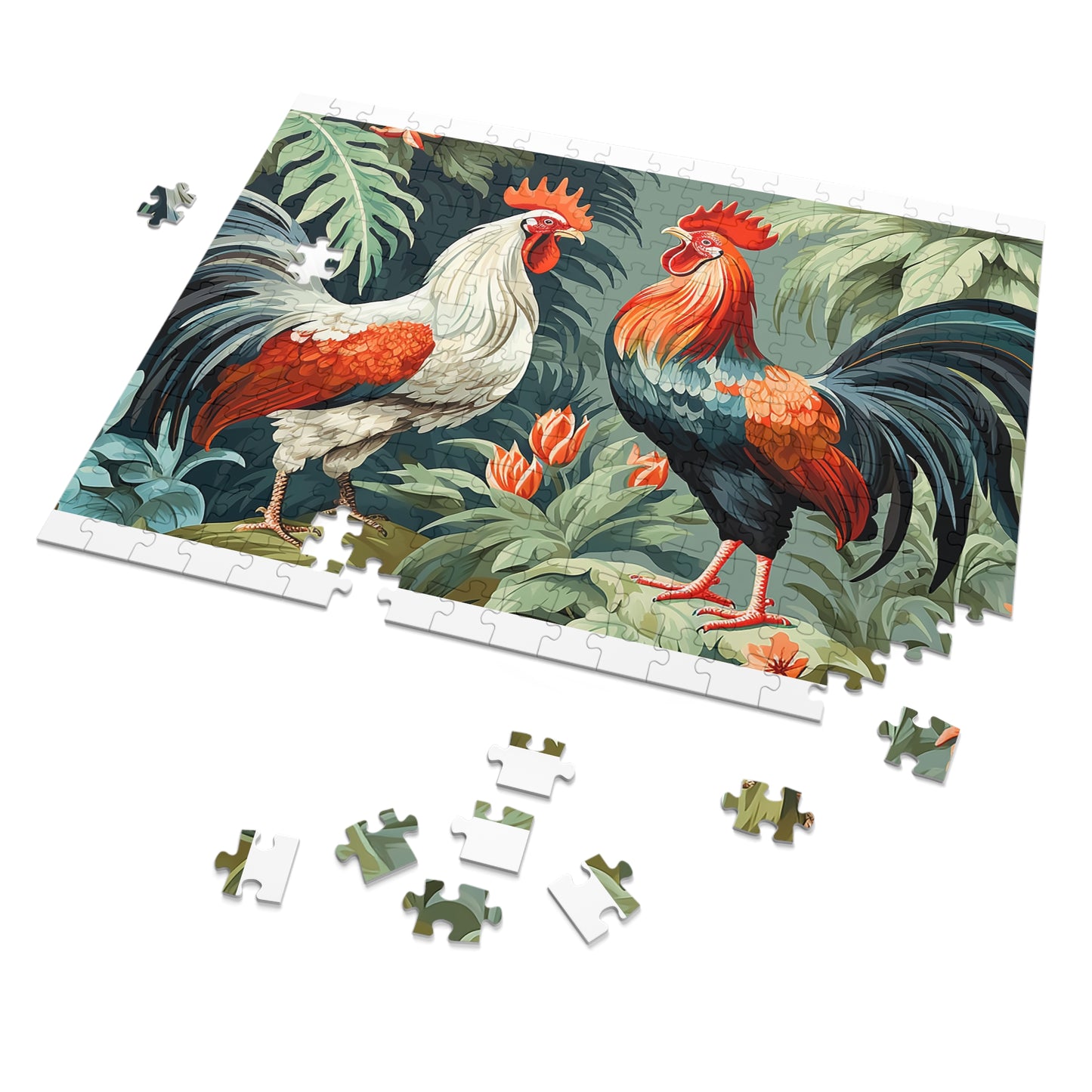 Jigsaw Puzzle, Chicken/Rooster, Personalised/Non-Personalised (30, 110, 252, 500,1000-Piece)