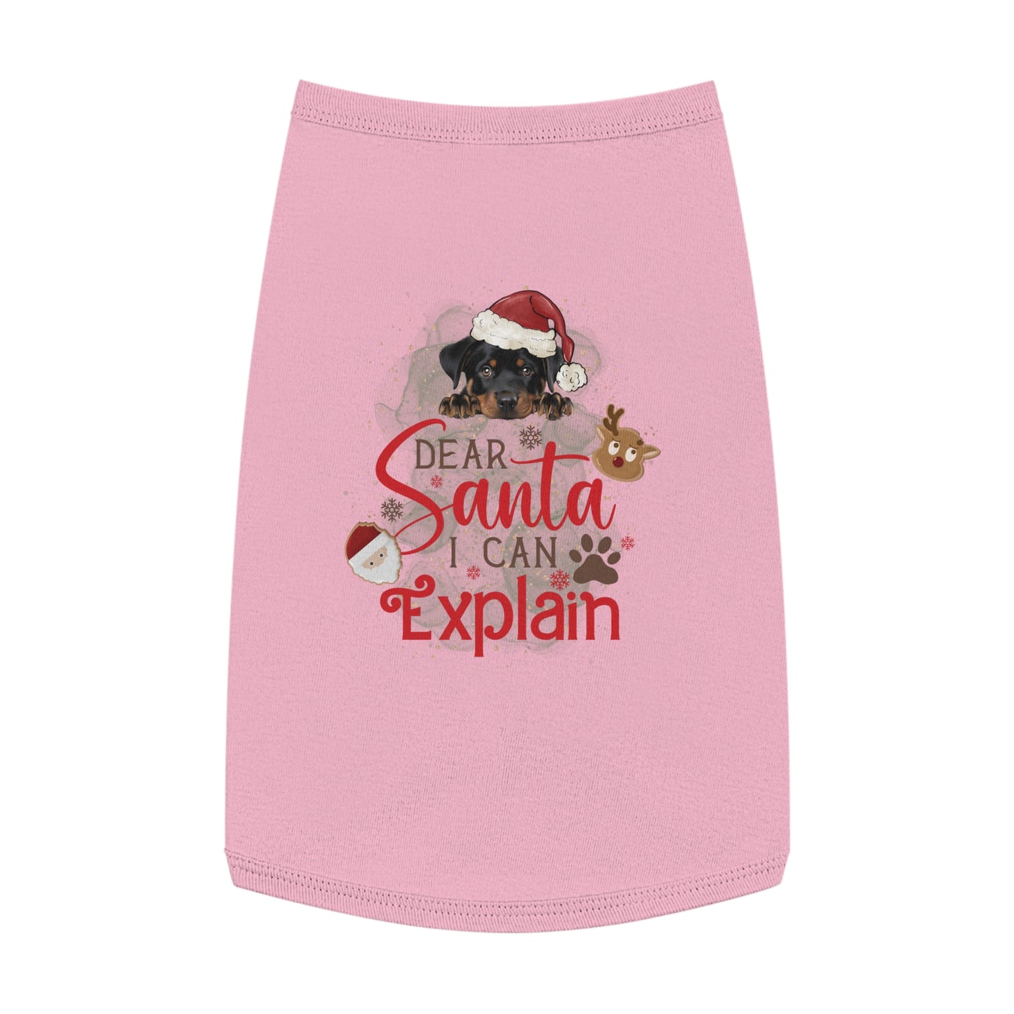 Pet Tank Top, Santa I Can Explain, Christmas Pet Tank Top