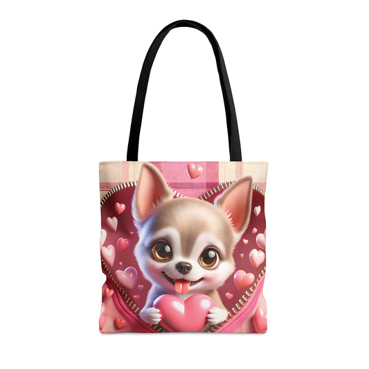 Tote Bag, Cute Dog, Personalised/Non-Personalised Tote bag