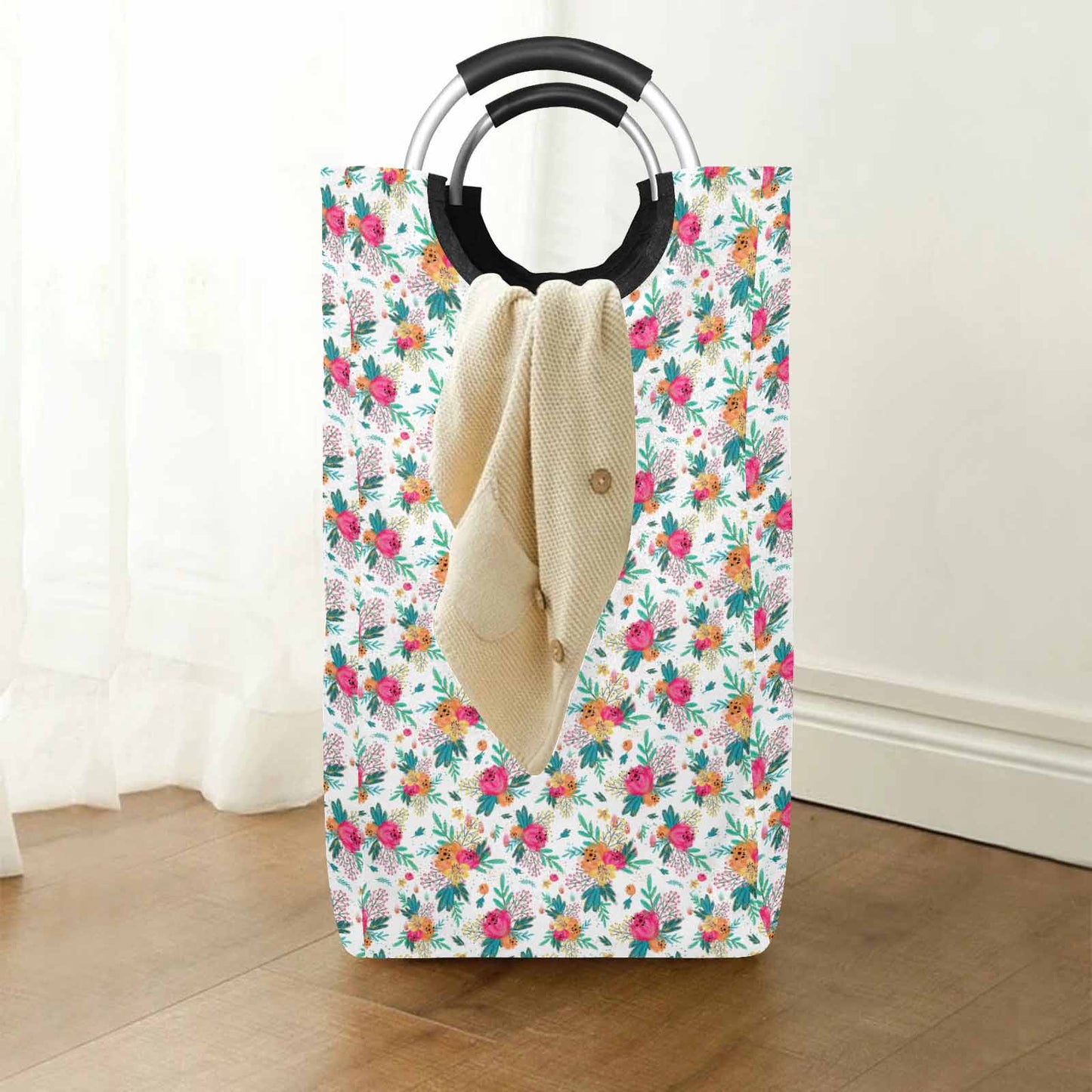 Australian Floral  Square Laundry Basket