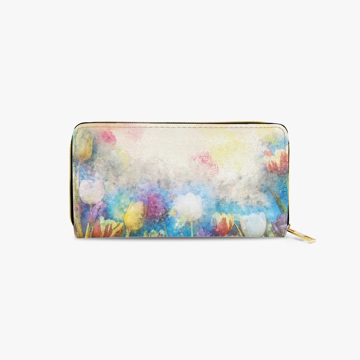 Long Type Zipper Purse - Floral