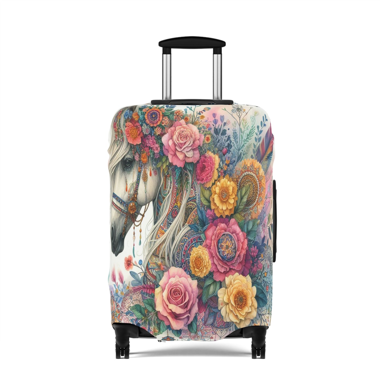 Luggage Cover, Country and Western, Boho Floral Horse, awd-1741