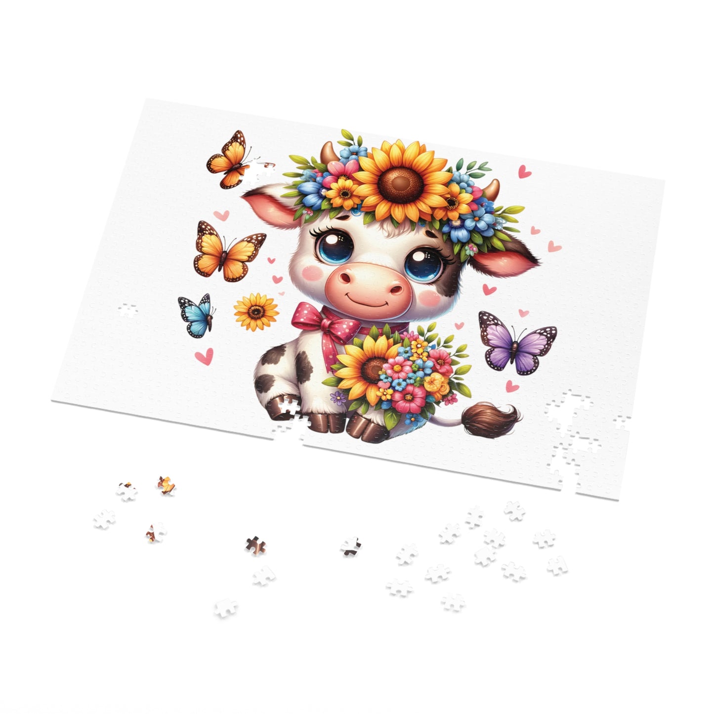 Jigsaw Puzzle, Highland Cow, Personalised/Non-Personalised (30, 110, 252, 500,1000-Piece)