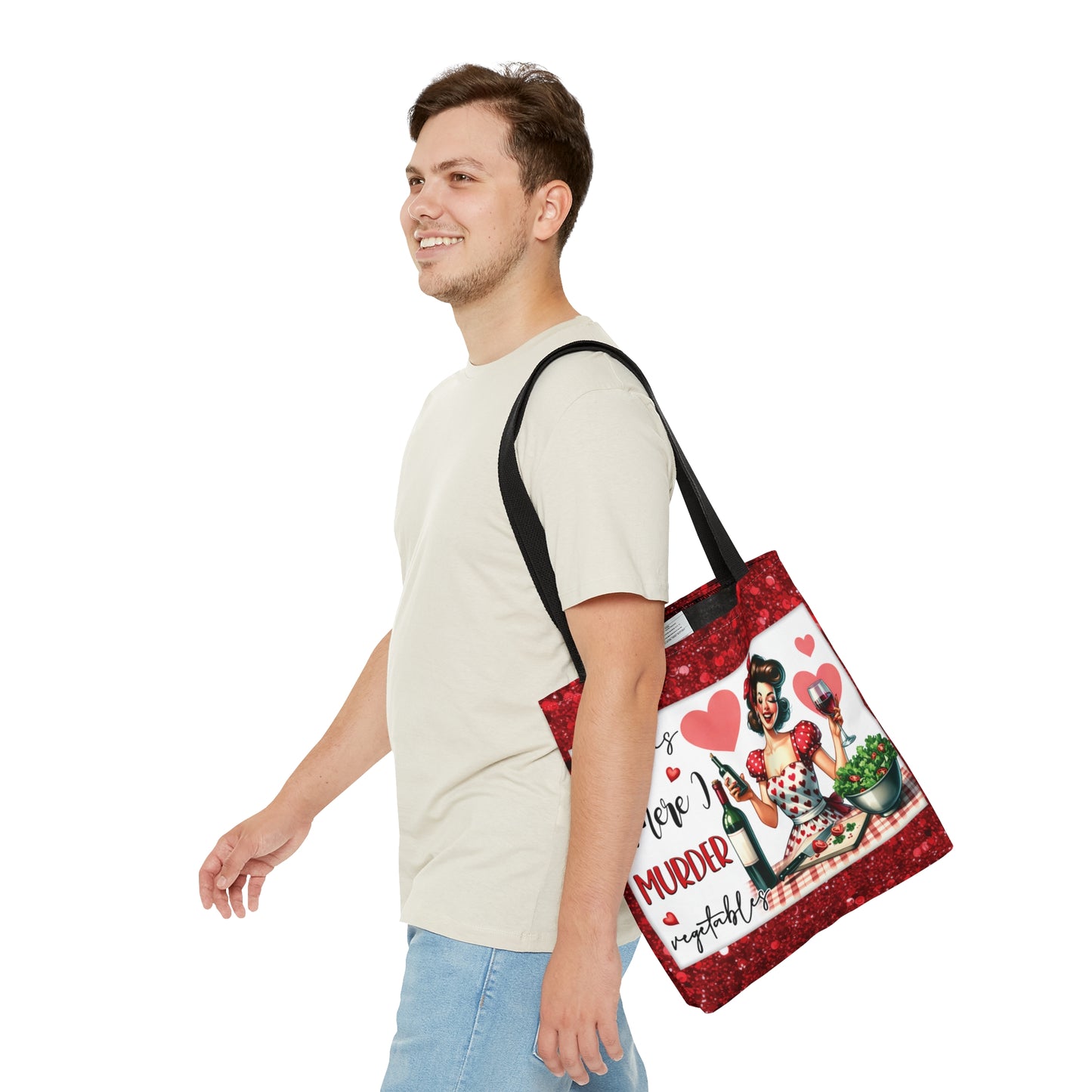 Tote Bag, Retro, This is where I murder Vegetables