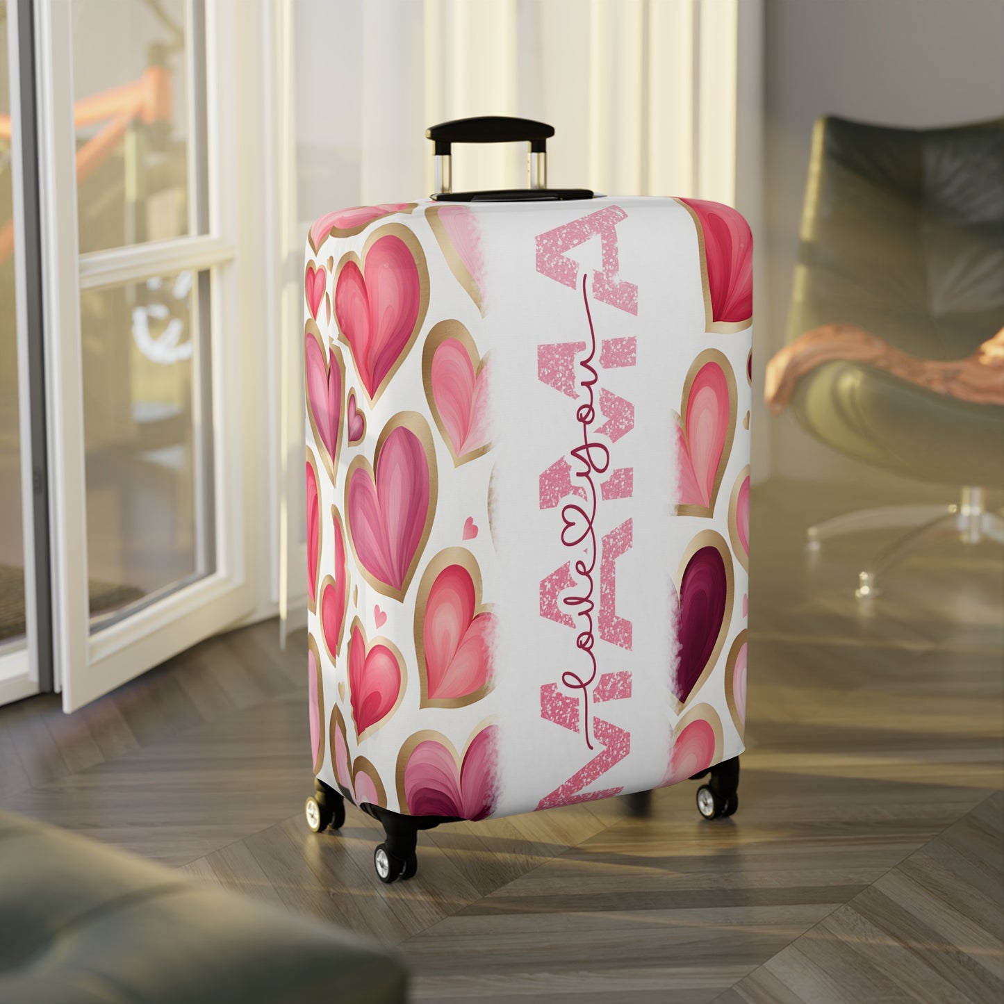 Luggage Cover, Hearts Mama, awd-1441