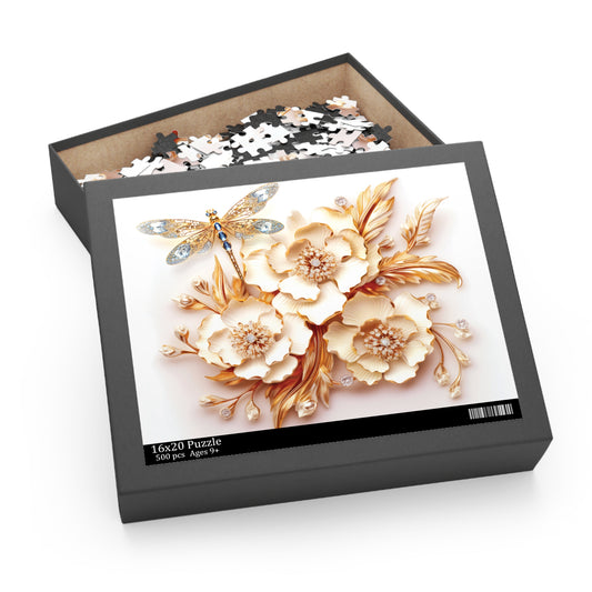 Personalised/Non-Personalised Puzzle, Floral (120, 252, 500-Piece)