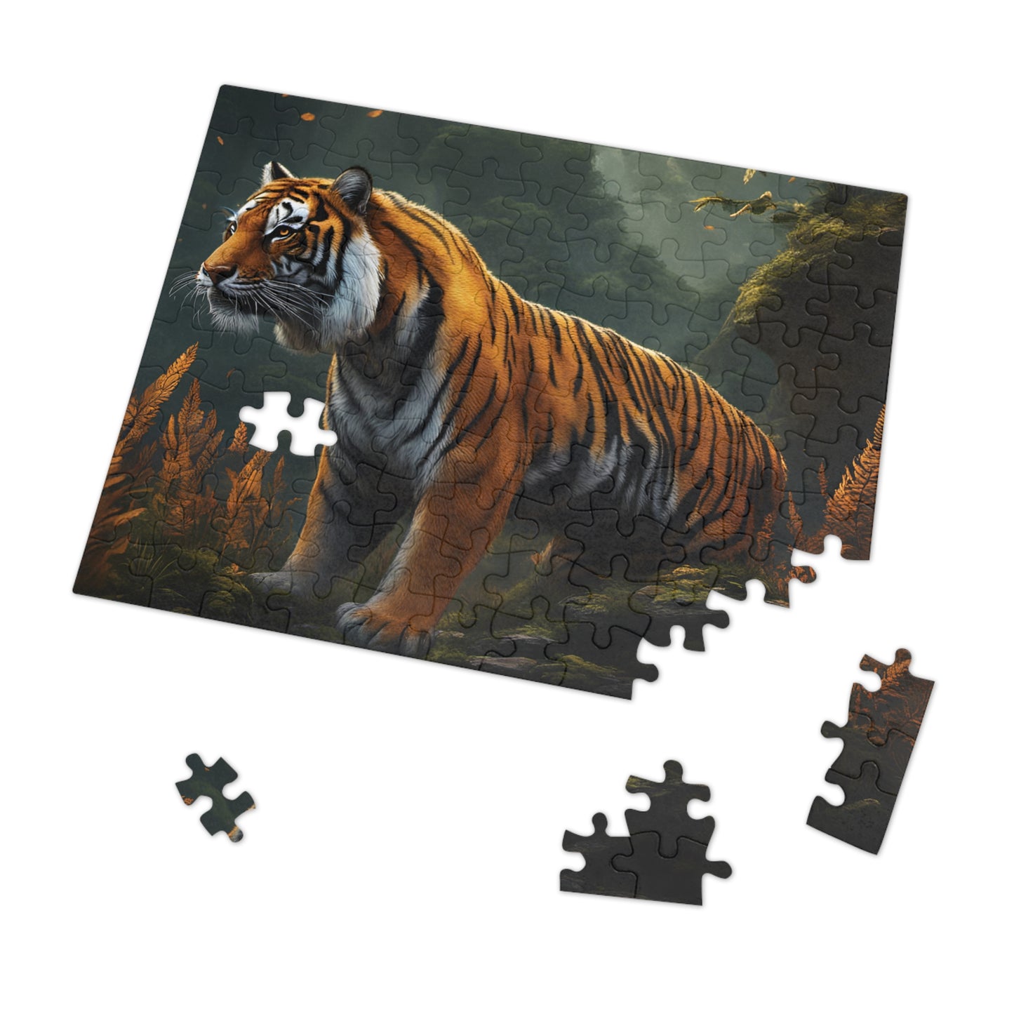 Puzzle, Tiger, Personalised/Non-Personalised (30, 110, 252, 500,1000-Piece) Awd-548