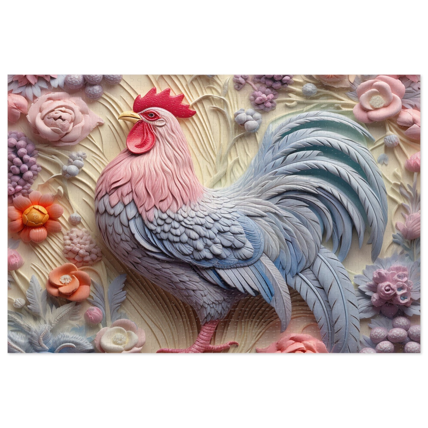 Jigsaw Puzzle, Chicken/Rooster, Personalised/Non-Personalised (30, 110, 252, 500,1000-Piece)