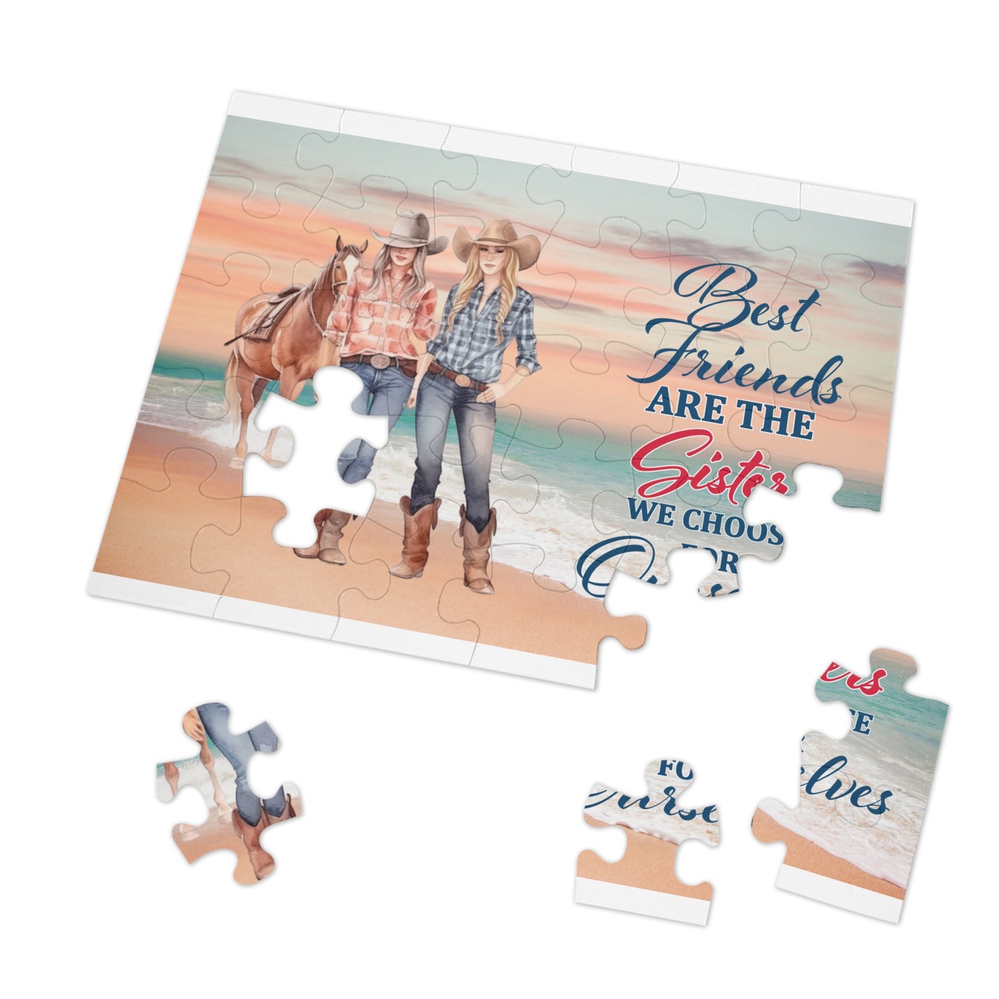 Jigsaw Puzzle, Western, Best Friends are the Sisters we Choose for Ourselves, Personalised/Non-Personalised (30, 110, 252, 500,1000-Piece)