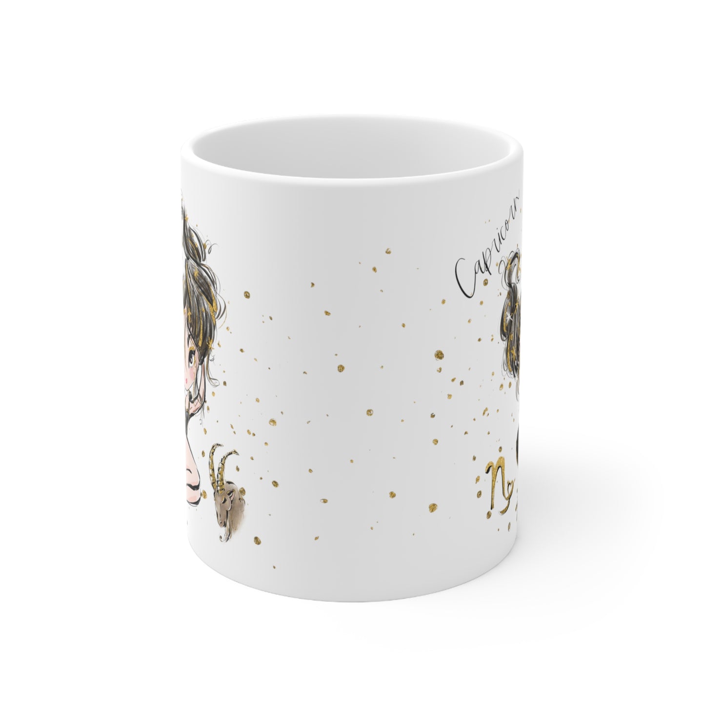 Personalised/Non Personalised Zodiac Sign, Capricorn, Ceramic Mug 11oz