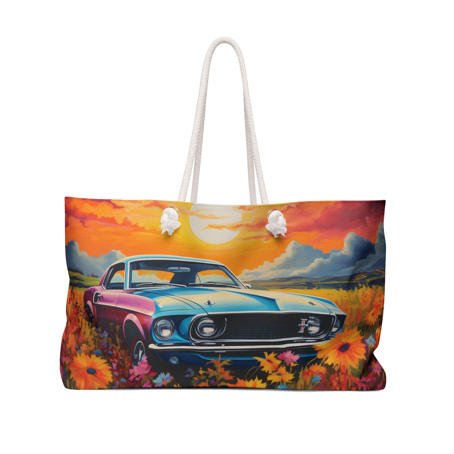 Personalised/Non-Personalised Weekender Bag, Car, Large Weekender Bag, Beach Bag, Book Bag