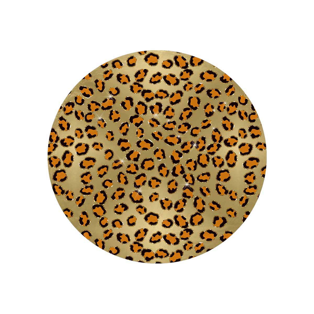 Animal Print 10  Circular Micro Fleece Blanket 47"