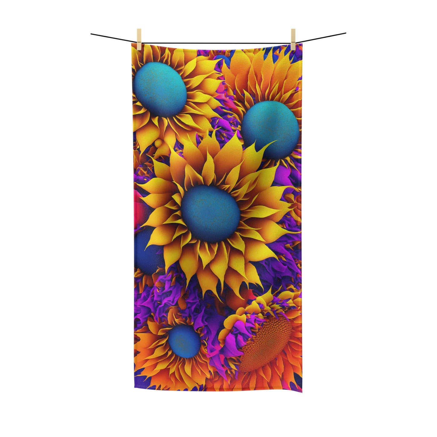 Beach Towel, Sunflowers, Polycotton Towel