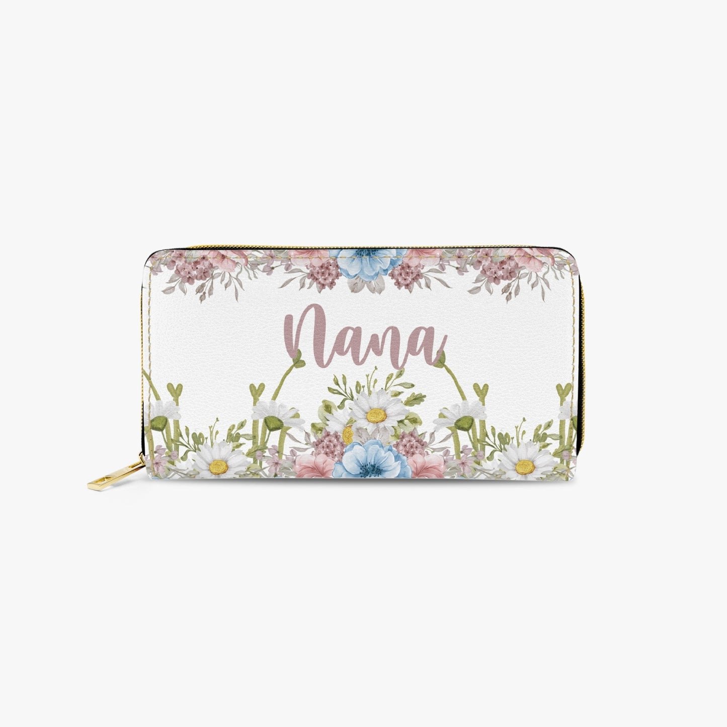 Long Type Zipper Purse, Floral, Nana, awd-1367