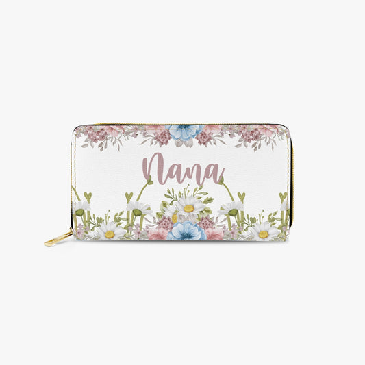 Long Type Zipper Purse, Floral, Nana, awd-1367