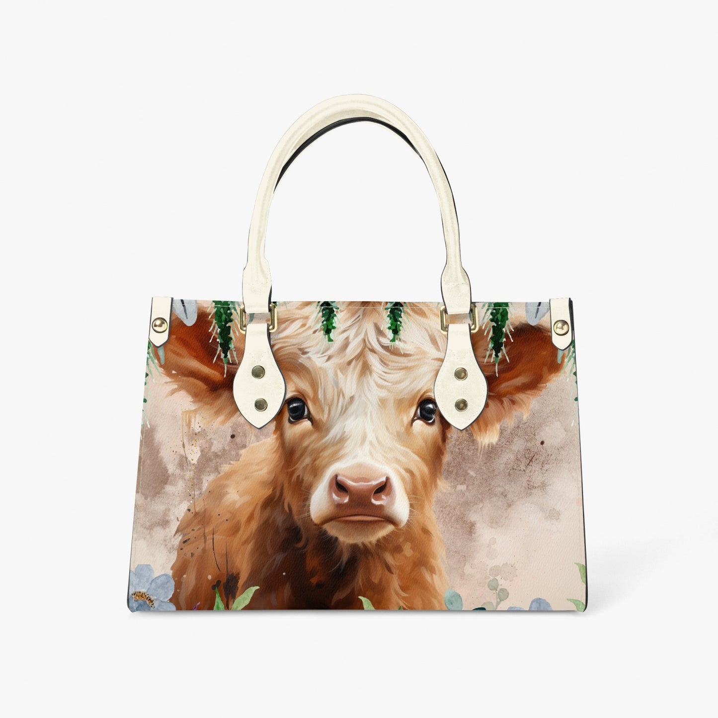 Women's Tote Bag - Long Strap - Highland Cow