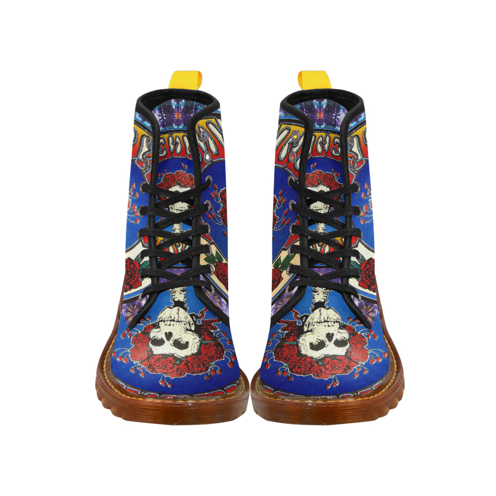 flower skull Martin Boots For Women Model 1203H