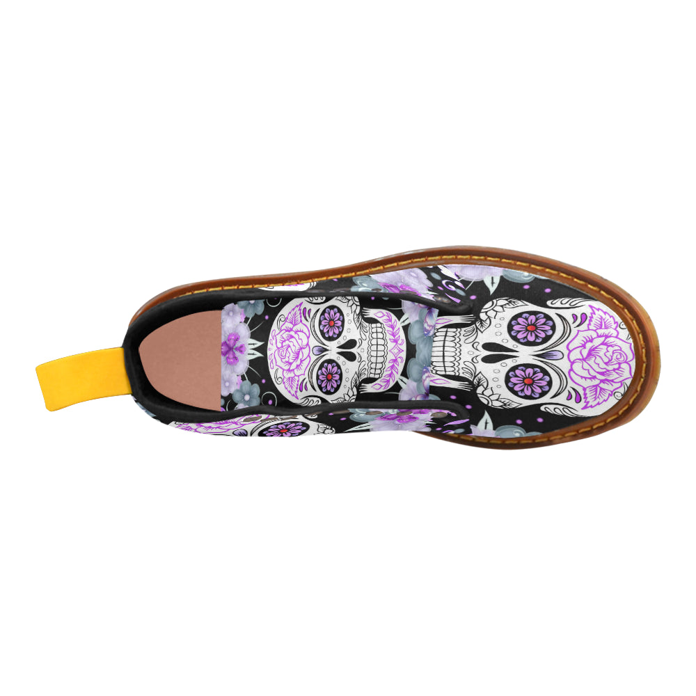 flower skull Martin Boots For Women Model 1203H