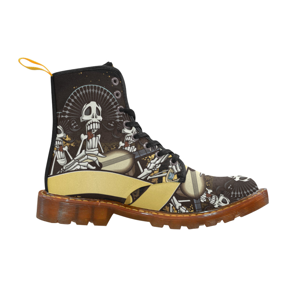 skull with guitar Martin Boots For Women Model 1203H