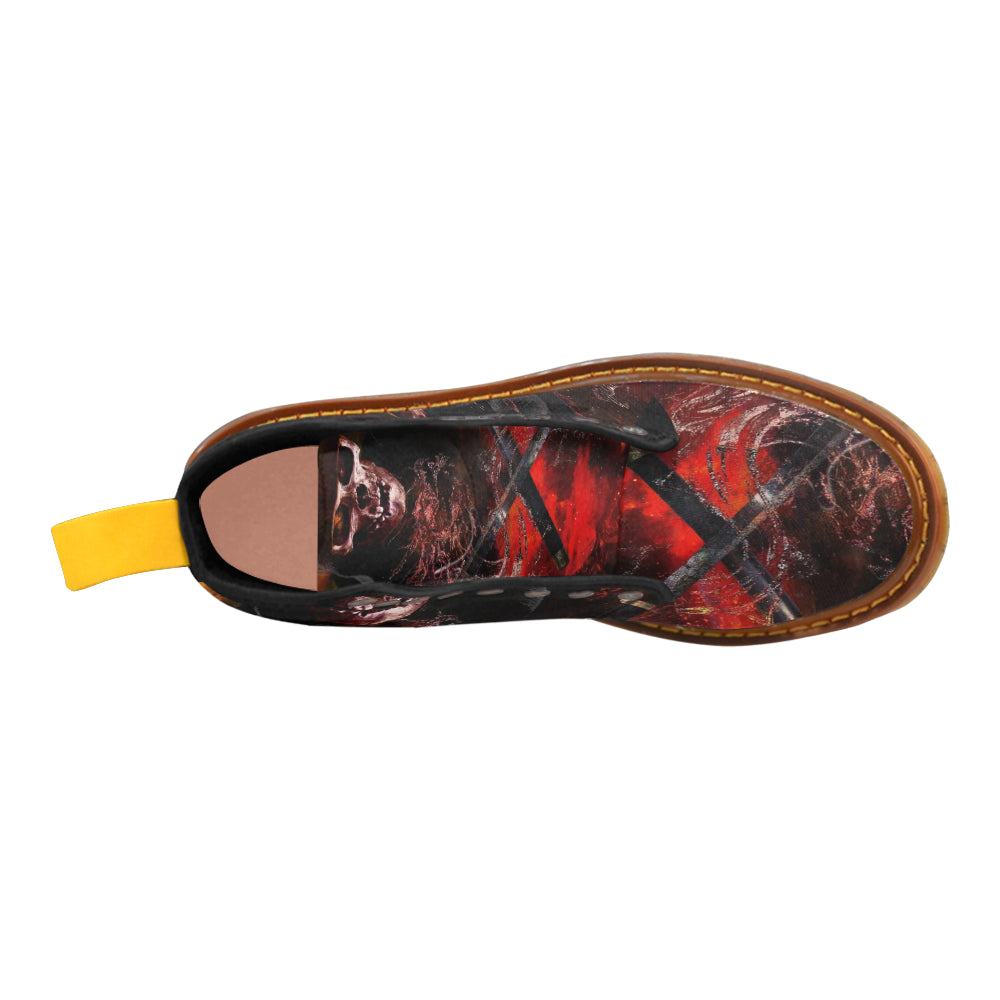 Martin Boots For Women dragon and skull