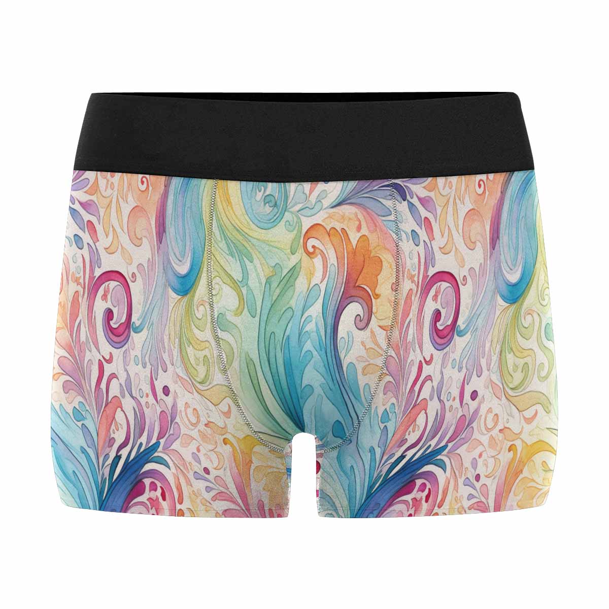 Pastel Rainbow Paisley AUS Men's Boxer Briefs (Made In AUS)