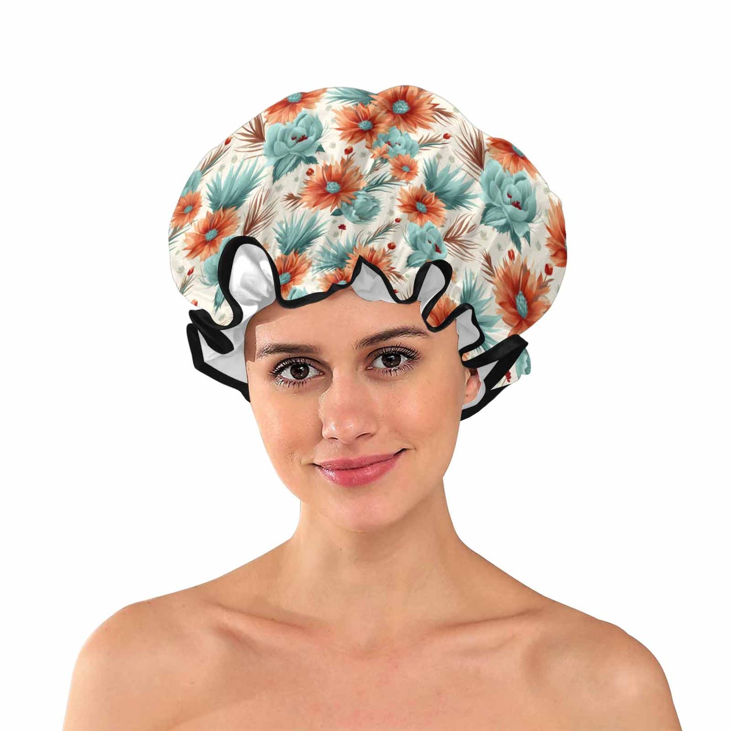 Boho Floral  Shower Cap