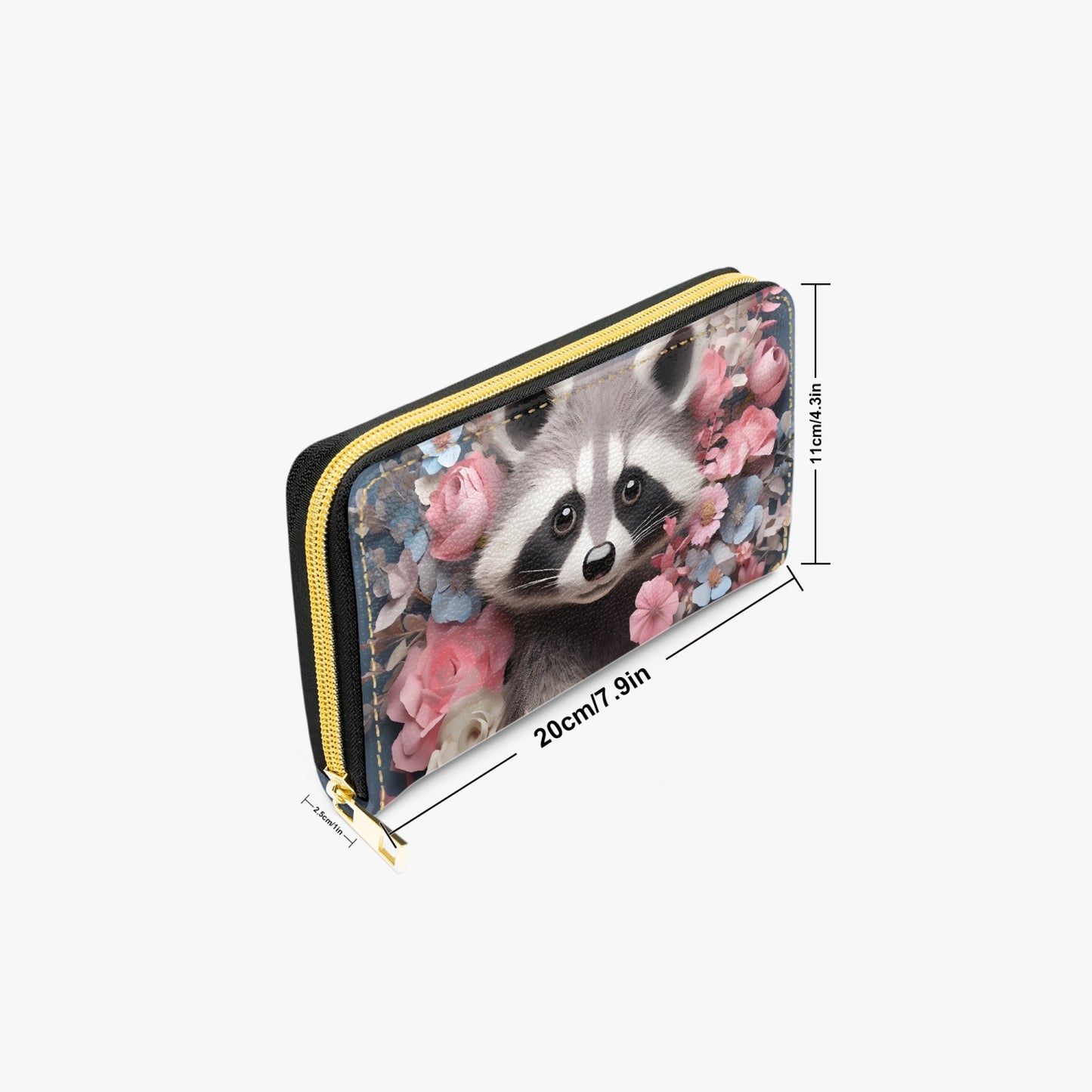 Long Type Zipper Purse - Racoon