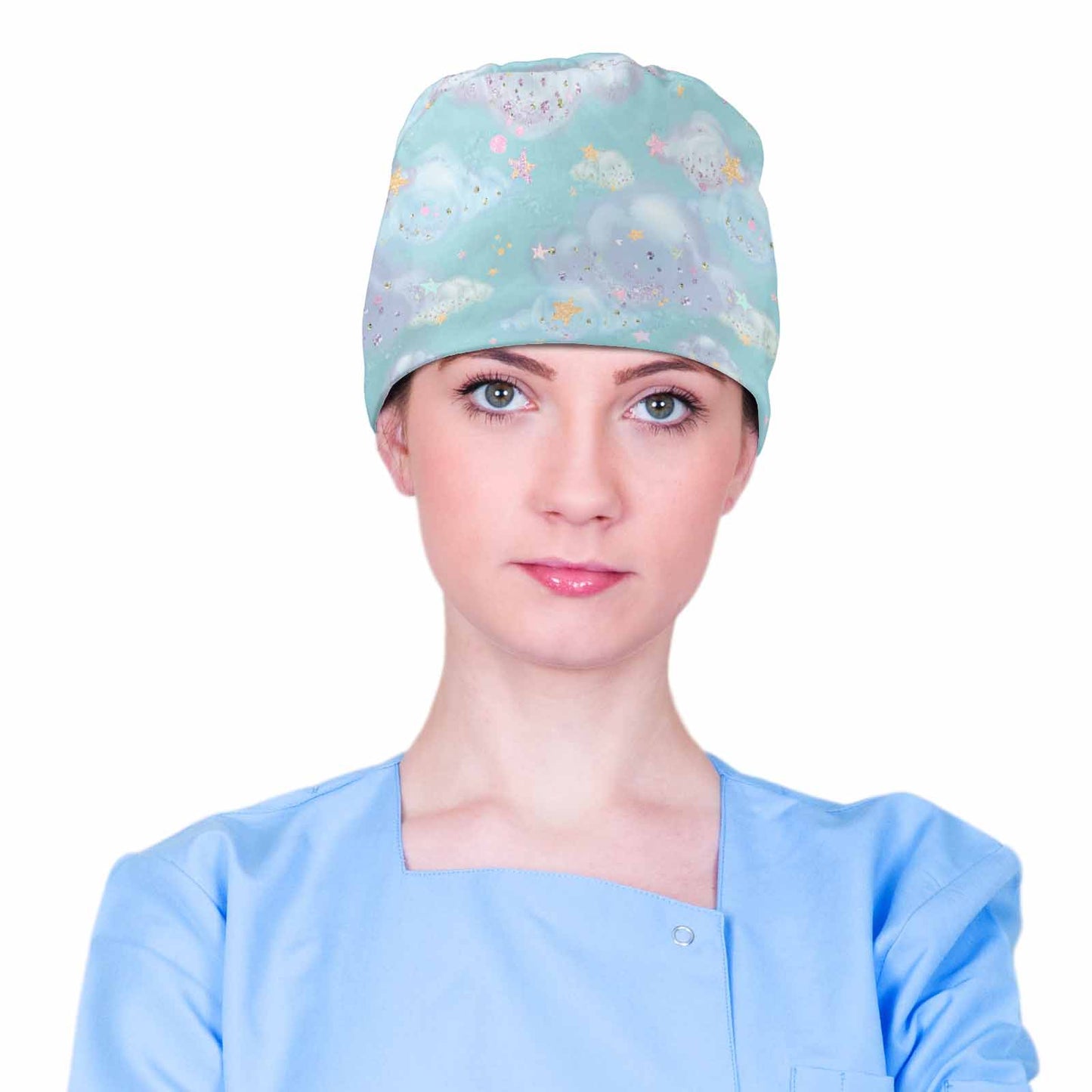 Starry Clouds  Scrub Cap