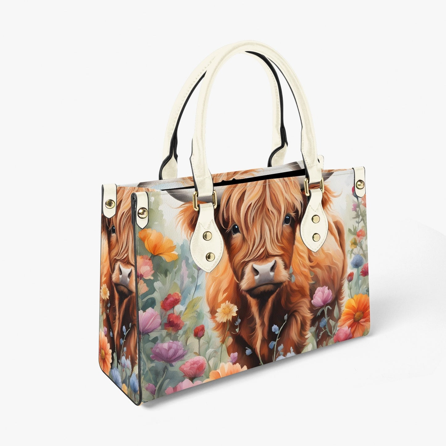 Women's Tote Bag - Long Strap - Highland Cow