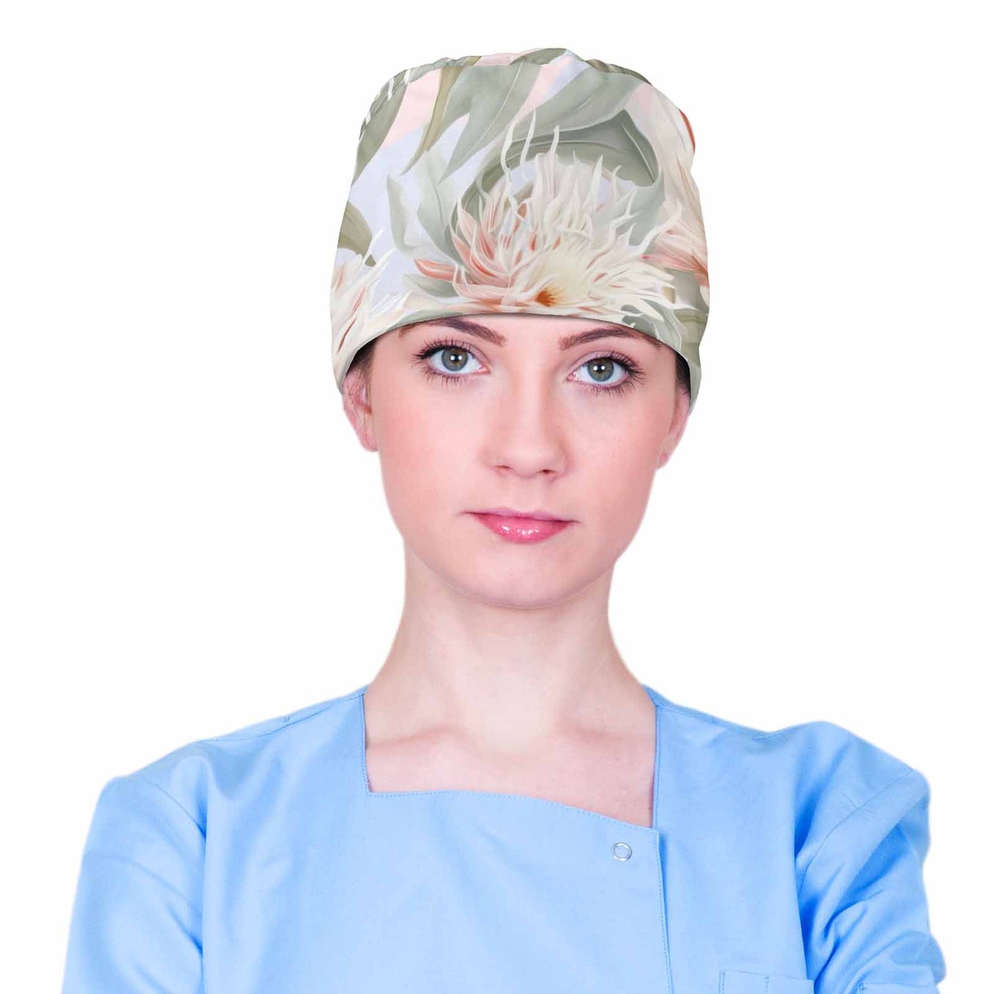 Nurse Scrub Cap Australian Floral 5  Scrub Cap