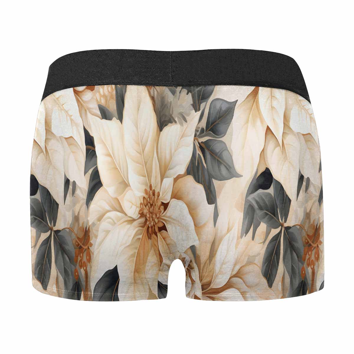 Cream Poinsettia2 AUS Men's Boxer Briefs (Made In AUS)