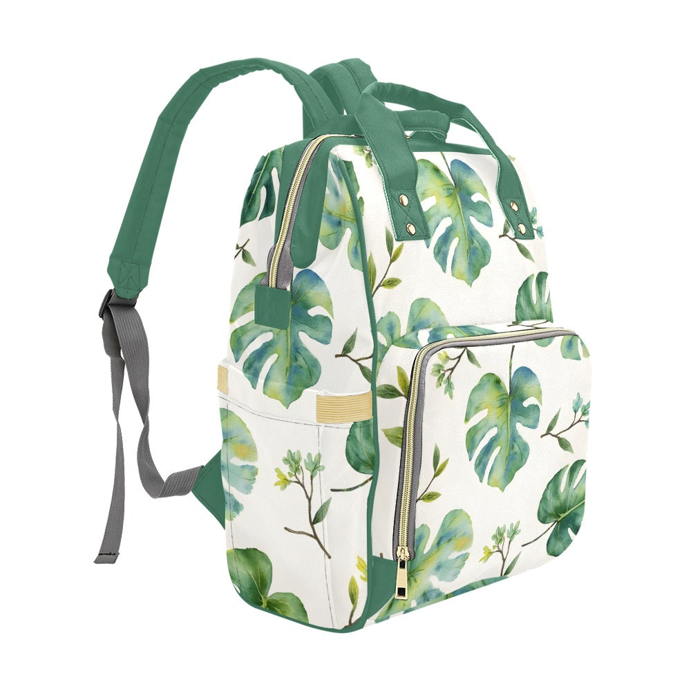 Monsteria Print Cream Bg Multi-Function Diaper Backpack/Diaper Bag (Model 1688)
