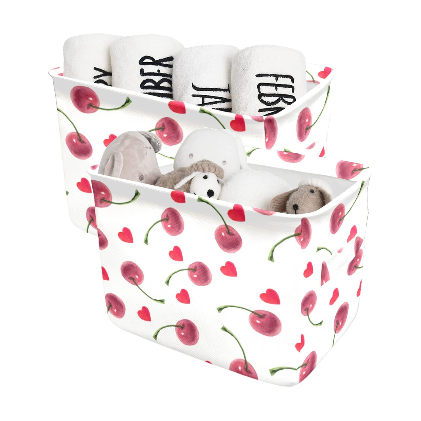 Cherries Fabric Storage Basket