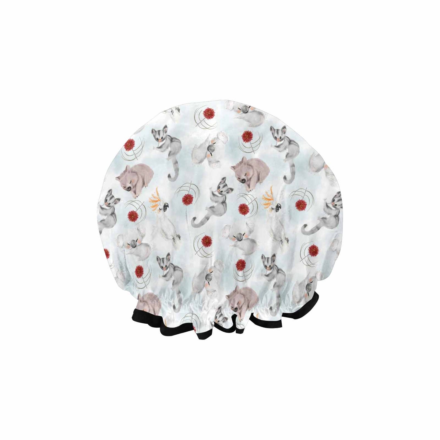 Australian Animals Koala, Sugar Glider, Wombat  Shower Cap
