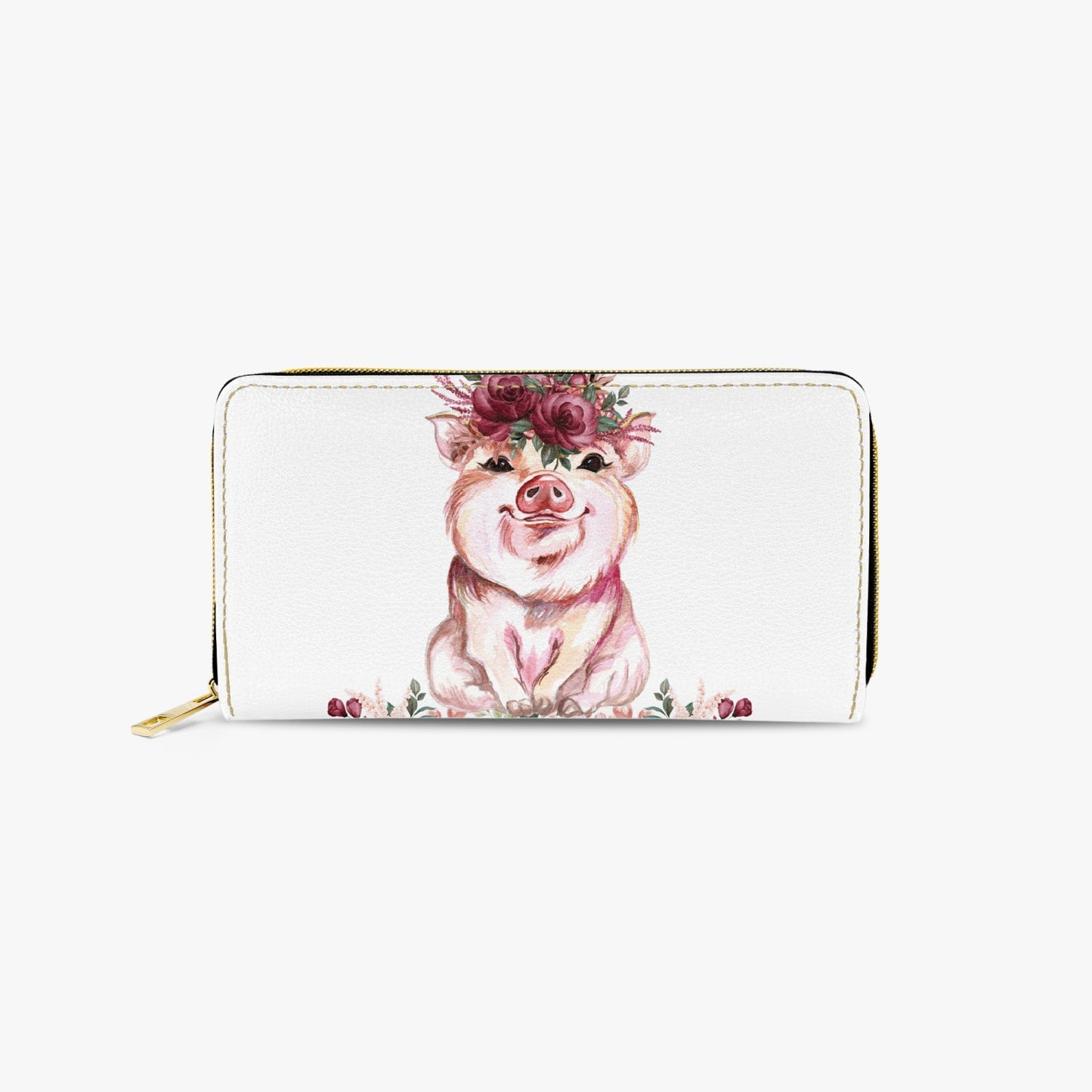 Long Type Zipper Purse, Pig, awd-1362