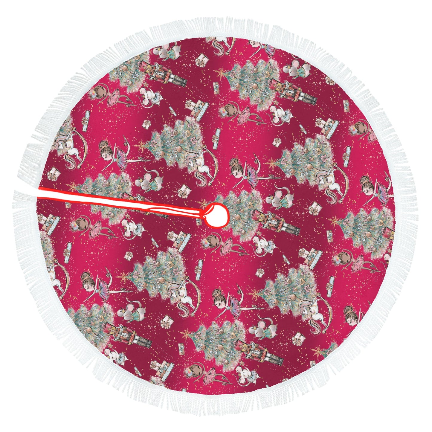 Christmas Tree Skirt Red Christmas