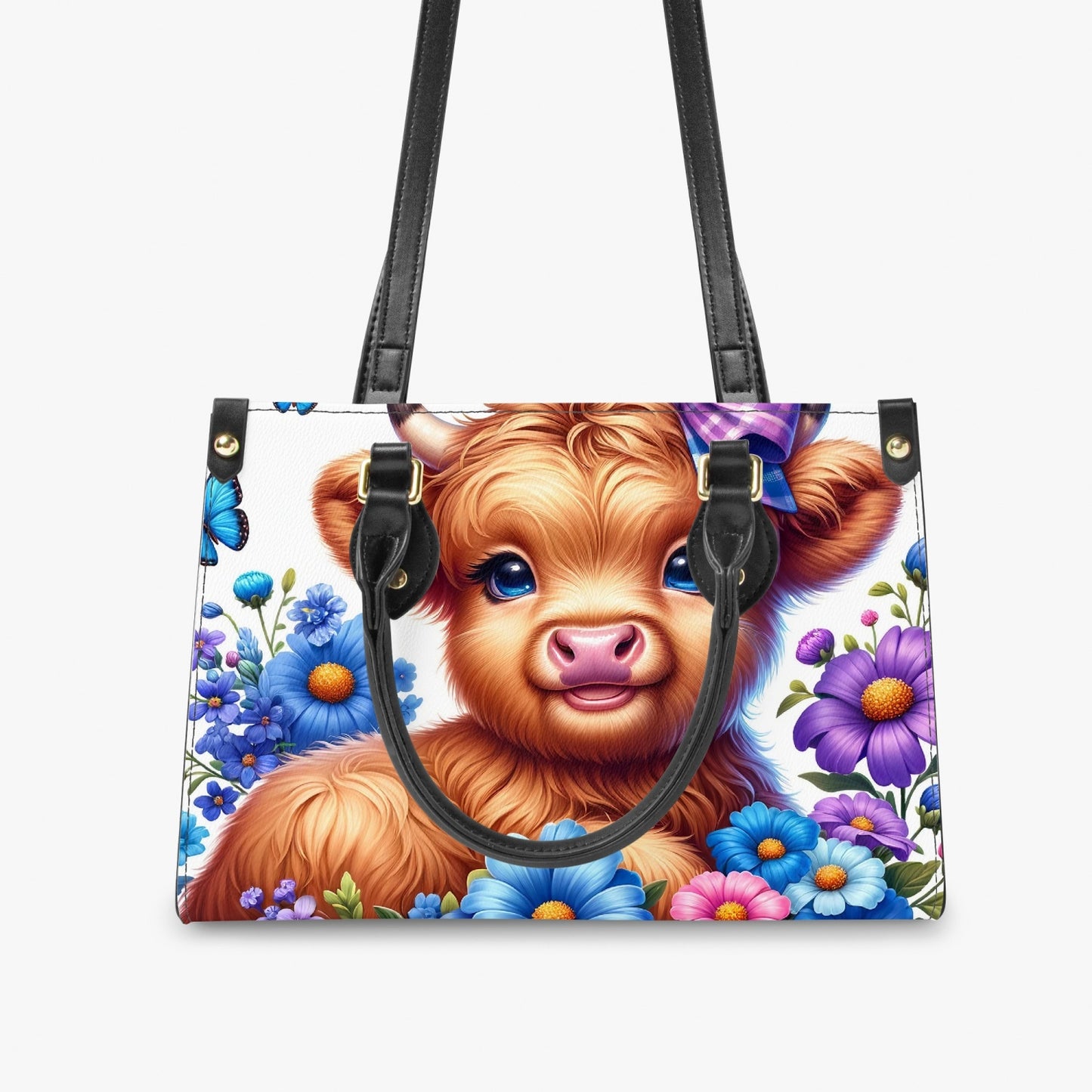 Women's Tote Bag - Long Strap - Highland Cow