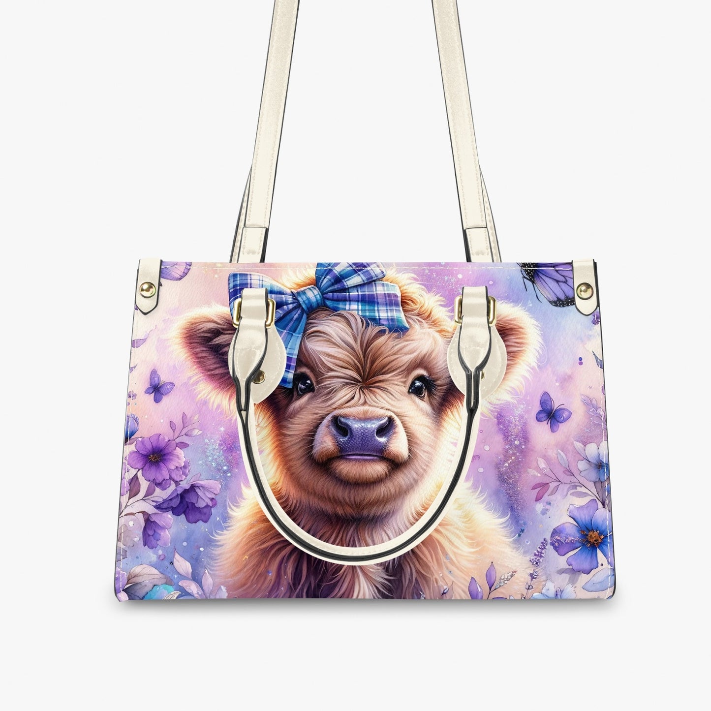 Women's Tote Bag - Long Strap - Highland Cow