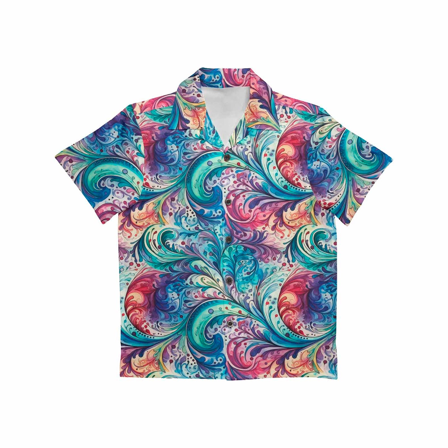 Rainbow Paisley  Little Boys Hawaiian Shirt