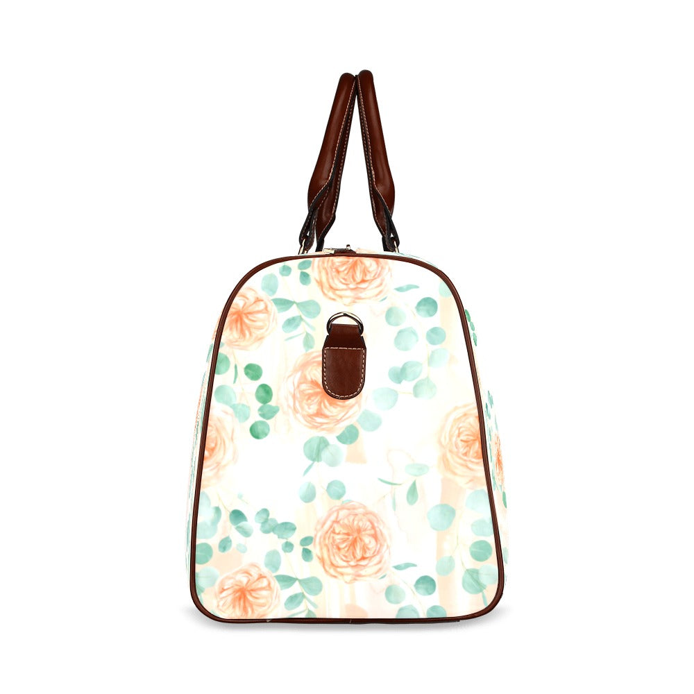 Roses and Eucalyptus Waterproof Travel Bag/Small (Model 1639)